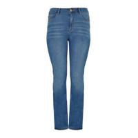 Yoek high waist straight fit jeans lichtblauw - thumbnail