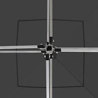 VidaXL Partytent professioneel inklapbaar 2x2 m aluminium antraciet - thumbnail