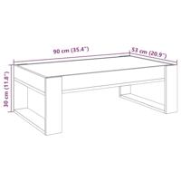 Salontafel met Infinity LED 90x53x30 cm gerookt eikenkleurig - thumbnail