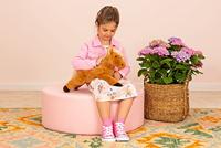 Pluchen paard liggend 34 cm TEDDY HERMANN bruin - thumbnail