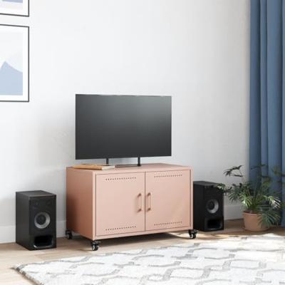 Tv-meubel 68x39x43,5 cm staal roze