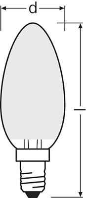 OSRAM HOMELIGHTING 4058075436503 LED-lamp Energielabel E (A - G) E14 Kaars 4 W = 40 W Warmwit (Ø x l) 35 mm x 100 mm 1 stuk(s) OSRAM HOMELIGHTING 4058075436503 LED-lamp Energielabel E (A - G) E14 Kaars 4 W = 40 W Warmwit (Ø x l) 35 mm x 100 mm 1 stuk(s)