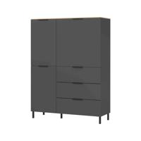 Opbergkast Amalfi Grafiet-Eiken L - thumbnail