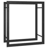 VidaXL Haardhoutrek 50x28x56 cm staal matzwart - thumbnail