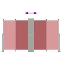 Windscherm uittrekbaar 140x1200 cm rood - thumbnail