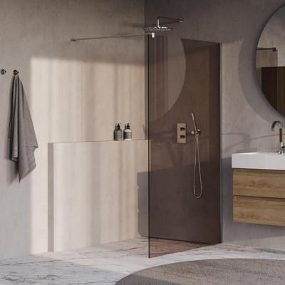 BRAUER Oblivion inloopdouche brons glas 120x200 incl. glascoating chroom