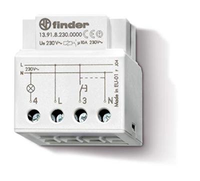Finder 13.91.8.230.0000 Stroomstootschakelaar Op- en inbouw 1x NO 230 V/AC 10 A 2300 VA 1 stuk(s)