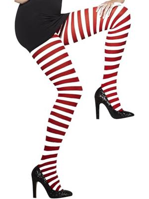 Panty rood/wit gestreept