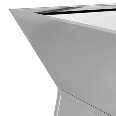 Pilaar Plantenbak 2 pcs Zilver 35 x 35 x 73 cm Staal