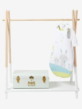 Klerenstandaard naturel/wit wit / hout