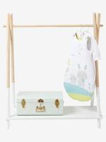 Klerenstandaard naturel/wit wit / hout - thumbnail