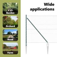 VidaXL Afrasteringspaal groen 10 x 1,4 m (36 mm gaas) staal en pvc - thumbnail
