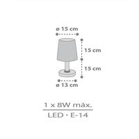 Dalber Kinderkamer tafellampStar Light soft grijs - 82211B - thumbnail