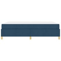 Boxspring bed Blauw en Marineblauw en Wit 140 x 200 cm Stof - thumbnail