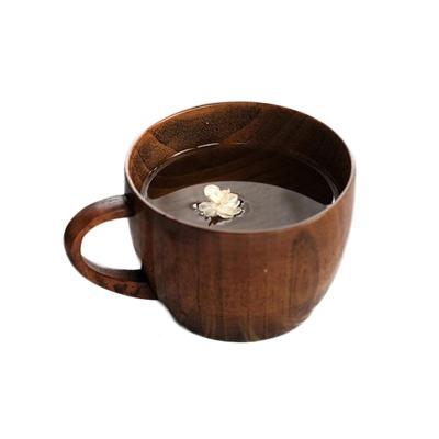 Mini retro handgemaakte houten koffie thee SAP water Cup ontbijt bier melk Drinkware met handvat