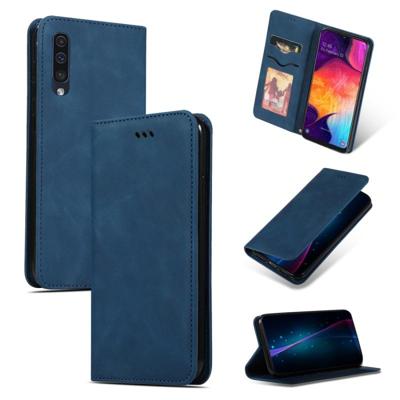 Retro huid voelen Business magnetische horizontale Flip lederen case voor Samsung Galaxy A50?? (marineblauw) Retro huid voelen Business magnetische horizontale Flip lederen case voor Samsung Galaxy A50?? (marineblauw)