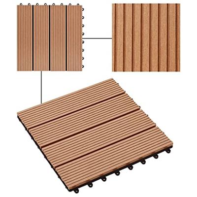 Terrastegels 30x30 cm 1 m HKC teakkleur 11 st