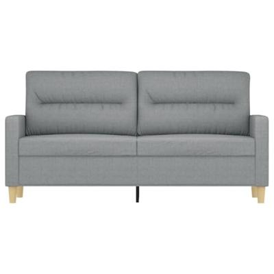 Tweezitsbank 140 cm stof lichtgrijs