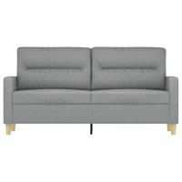 Tweezitsbank 140 cm stof lichtgrijs - thumbnail