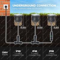 Kabelverbinder - T-vorm - IP68 waterdicht - Koppelstuk - Geschikt voor 4-12mm kabeldikte - thumbnail
