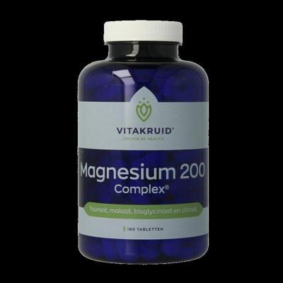 Vitakruid Magnesium 200 Complex Tauraat Malaat Bisglycinaat 180