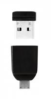 NANO USB Drive - USB-flashstation - 64 GB - USB 2.0 - met Micro USB Adapter - thumbnail