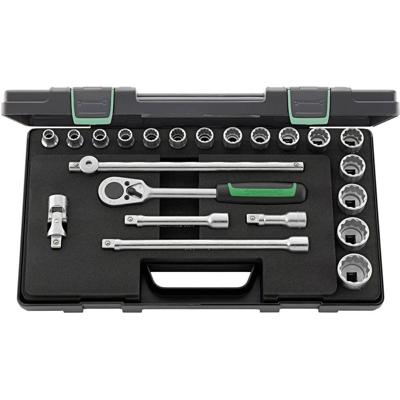 Stahlwille Dopsleutelset | 22-delig 1/2 inch | sleutelwijdtes 10-32 mm | aantal tanden 36 12-kant | 1 stuk - 96031447 96031447