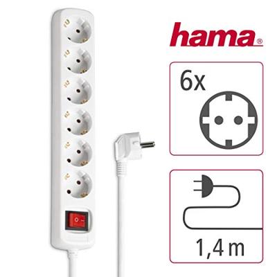 Hama distribution panel 6 sockets with switch child-proof 1.4 m white Hama distribution panel 6 sockets with switch child-proof 1.4 m white