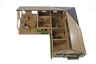 Kids Globe globe paardenhoekstal met 3 boxen en berging 1:24