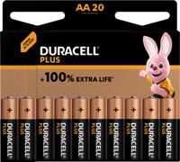 Duracell Plus AA-batterijen (20 stuks) - 1,5V-alkaline batterijen - Gaan tot 100% langer mee - Betrouwbaar voor dagelijks gebruikte apparaten - 0% plastic verpakking - 10 jaar te bewaren - LR6 MN1500 - thumbnail