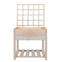 Esschert Design trellis verhoogde kweekbak blank S - thumbnail