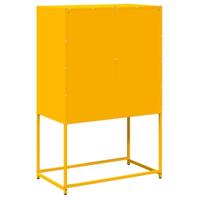 Hoge kast 68x39x107 cm staal mosterdgeel - thumbnail
