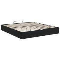 Ottoman Bedframe Zwart Eiken 193 x 120 x 25 cm Spaanplaat - thumbnail