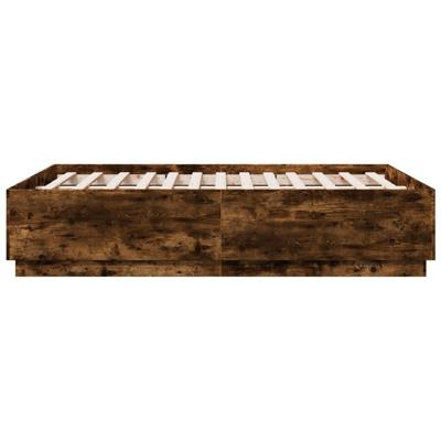 Bedframe met LED-verlichting sonoma eikenkleurig 135x190 cm - thumbnail