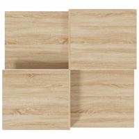 Salontafels 2 st bewerkt hout sonoma eikenkleurig - thumbnail