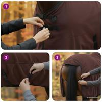 VidaXL Paardendeken volledig donkerbruin polyester - thumbnail