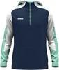 JAKO 6770 Sweater Met Kap Dynamic - Marine/Wit/Munt - S - thumbnail