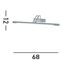 Searchlight RVS schilderijlampPicture 68cm - 8343SS - thumbnail