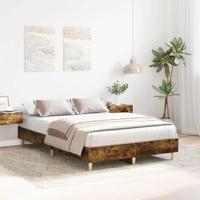Bedframe zonder matras 140x190 cm spaanplaat gerookt eiken - thumbnail