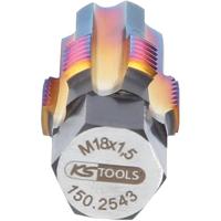 KS Tools 150.2543 150.2543 Schroefdraad natapper Metrisch M18 x 1.5 Speciaal gereedschapsstaal 1 stuk(s) - thumbnail