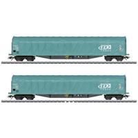 Märklin 47164 H0 set van 2 schuifplanwagens van de NMBS - thumbnail