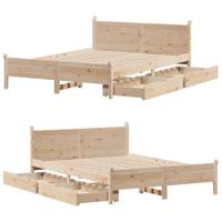 Bedframe zonder matras massief grenenhout 120x200 cm - thumbnail