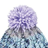 Beechfield CB486b Junior Corkscrew Pom Pom Beanie - Electric Grey - One Size - thumbnail