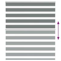 Zebra rolgordijn 125x100 cm stofbreedte 120,9 cm donkergrijs - thumbnail