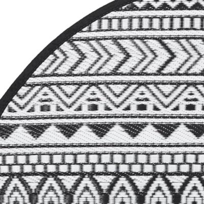 VidaXL Buitenkleed arakil ø160 cm polypropeen zwart VidaXL Buitenkleed arakil ø160 cm polypropeen zwart