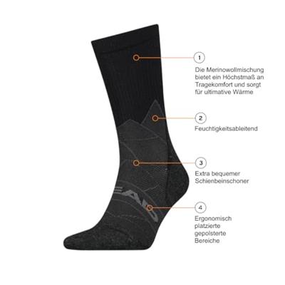 Hiking 2 Pack Crew sokken - Alle klimaten - Hoge hiking sokken - Dames en heren