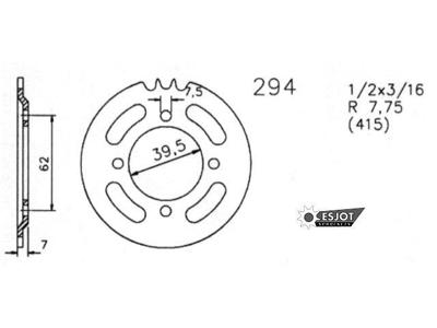 ESJOT Chain wheel 415 43z steel black