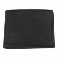 Leren Portemonnee met Klep (Zwart) - thumbnail