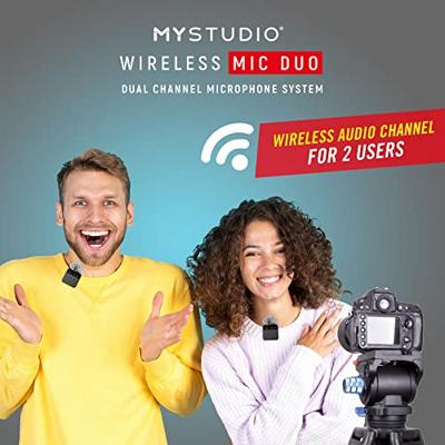 Easypix MyStudio® Wireless Mic Duo Studiomicrofoon Dasspeld Zendmethode:Kabelgebonden, Radiografisch Incl. windkap, Incl. microfoonstatief USB-C Kabelgebonden, Easypix MyStudio® Wireless Mic Duo Studiomicrofoon Dasspeld Zendmethode:Kabelgebonden, Radiografisch Incl. windkap, Incl. microfoonstatief USB-C Kabelgebonden,