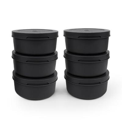 ZiiPa Pizzadeeg doos - ø 16 cm / 250 gram - Zwart - 6 stuks